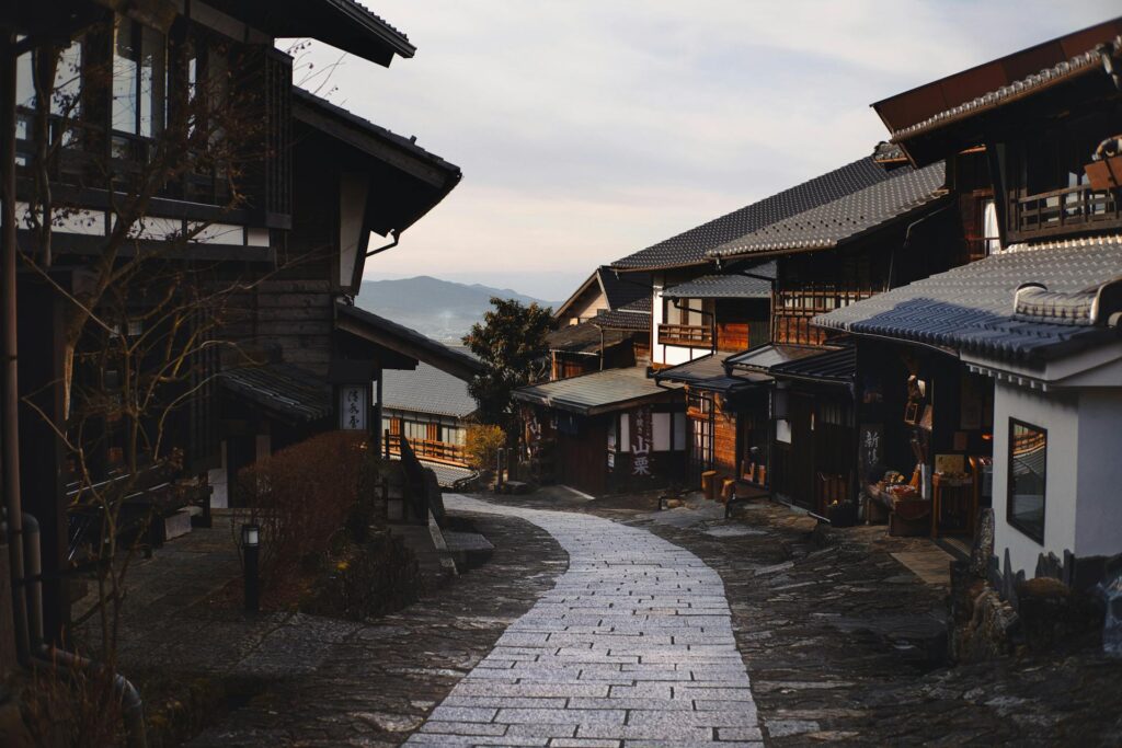 白砂利の枯山水